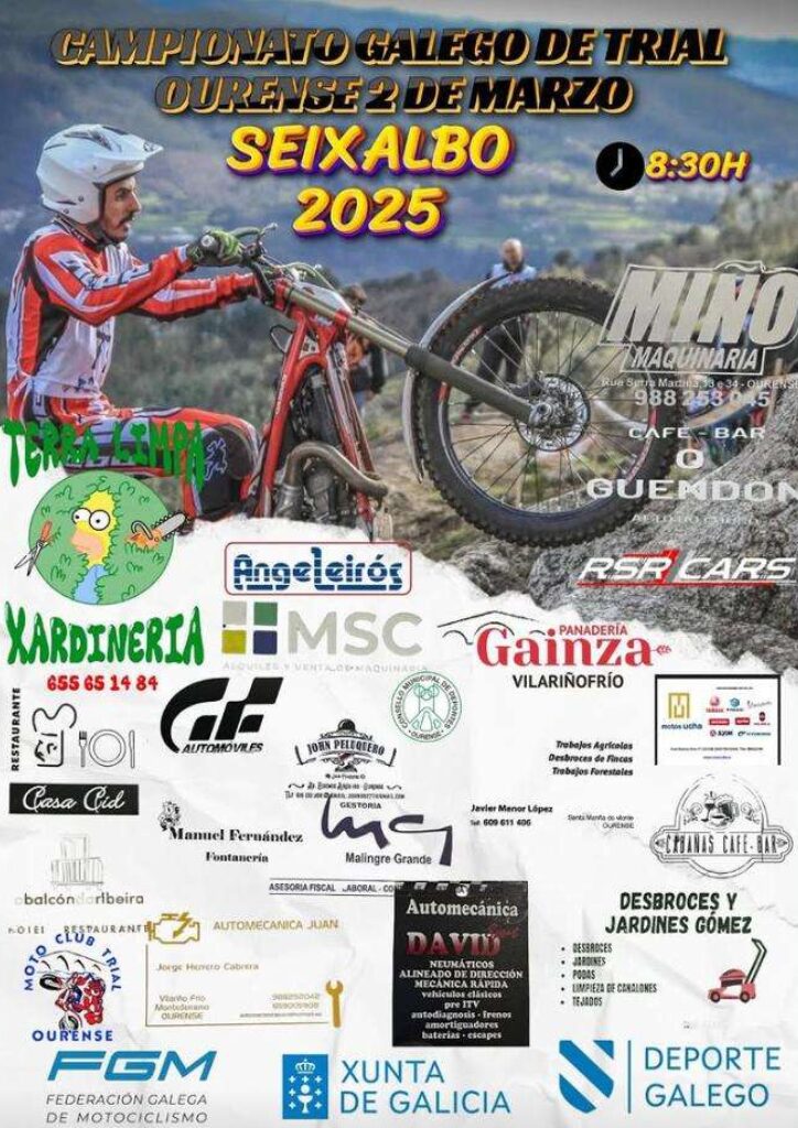 Cartel 2025 Campeonato Galego De Trial