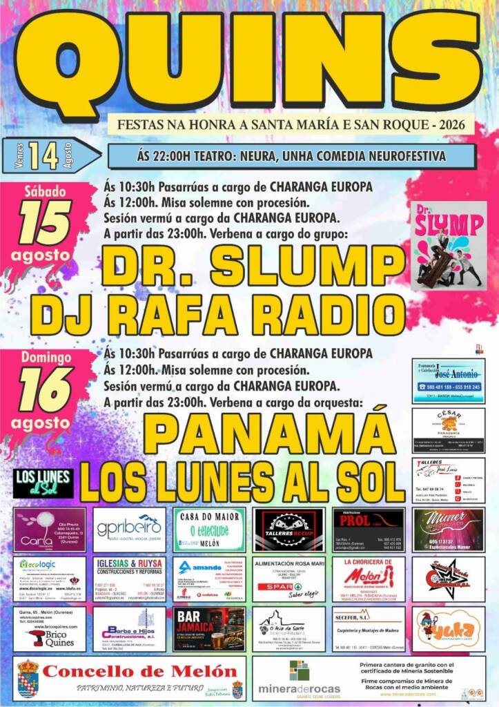 Cartel De Las Fiestas De Quins 2026 En Melón